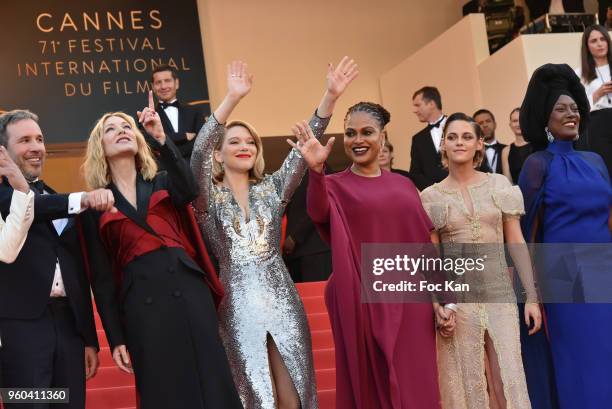 Jury members Denis Villeneuve, Ava DuVernay, Lea Seydoux, Jury president Cate Blanchett, Jury members Kristen Stewart, Khadja Nin, Robert Guediguian...