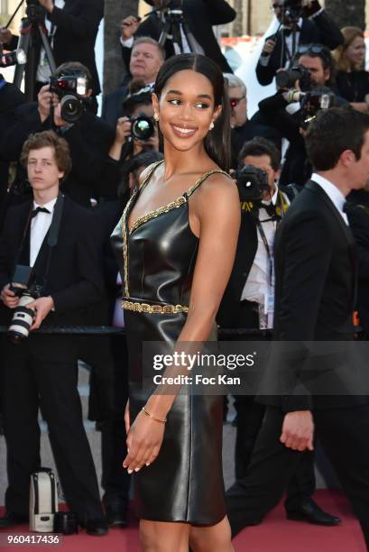 Laura Harrier attends the Closing Ceremony & screening of 'The Man Who Killed Don Quixote' during the 71st annual Cannes Film Festival at Palais des...