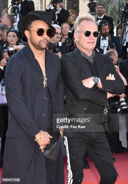 Shaggy and Sting attend the Closing Ceremony & screening of 'The Man Who Killed Don Quixote' during the 71st annual Cannes Film Festival at Palais...