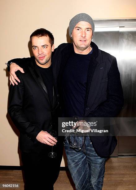 Designer Michael Michalsky and his friend Jan Fischer attend the Gala Fashion Brunch during the Mercedes-Benz Fashion Week Berlin Autumn/Winter 2010...