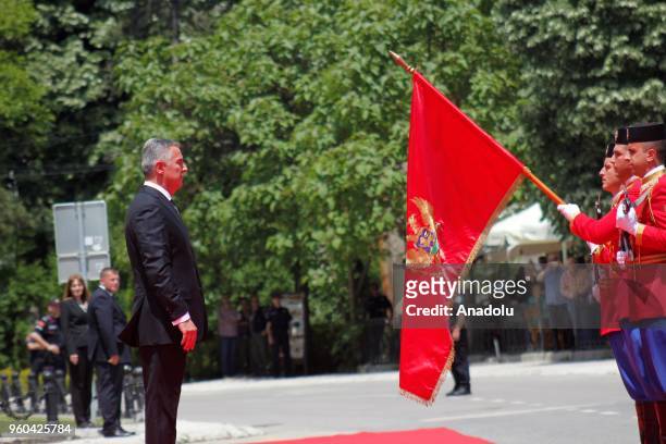 Newly elected President of Montenegro Milo Djukanovic arrives to attend his oath-taking ceremony in Cetinje, Montenegro on May 20, 2018.