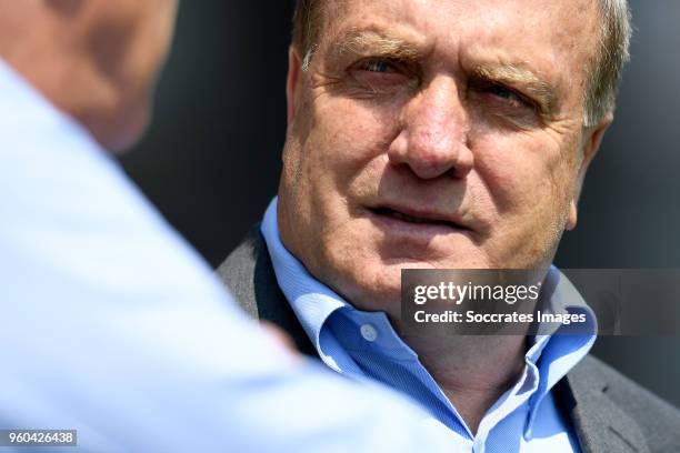 Coach Dick Advocaat of Sparta Rotterdam during the Dutch Jupiler League match between Sparta v FC Emmen at the Sparta Stadium Het Kasteel on May 20,...