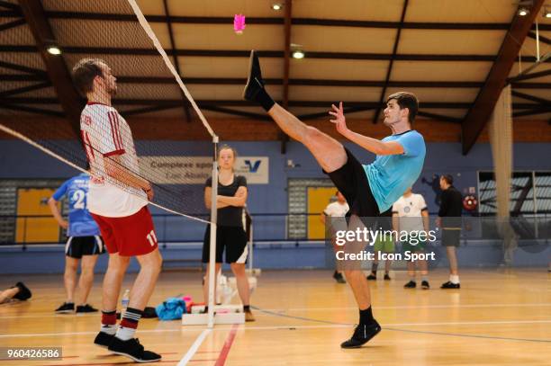 Lukacs Marton of Nagykanizsa during the French Open - Shuttlecock Soccer on May 20, 2018 in Paris, France.