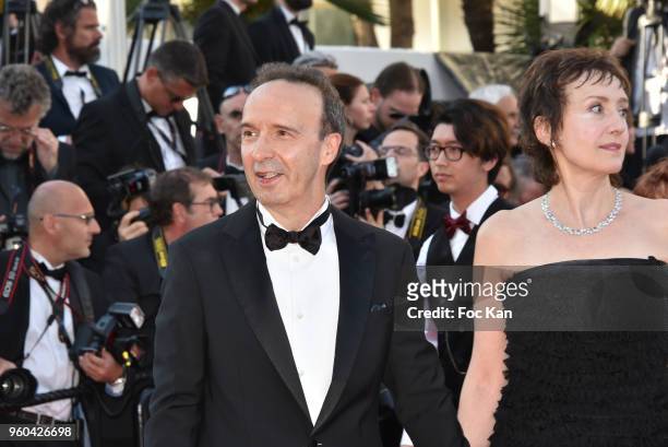 Roberto Benigni and Nicoletta Braschi attend the Closing Ceremony & screening of 'The Man Who Killed Don Quixote' during the 71st annual Cannes Film...