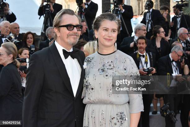 Gary Oldman;Gisele Schmidt attend the Closing Ceremony & screening of 'The Man Who Killed Don Quixote' during the 71st annual Cannes Film Festival at...