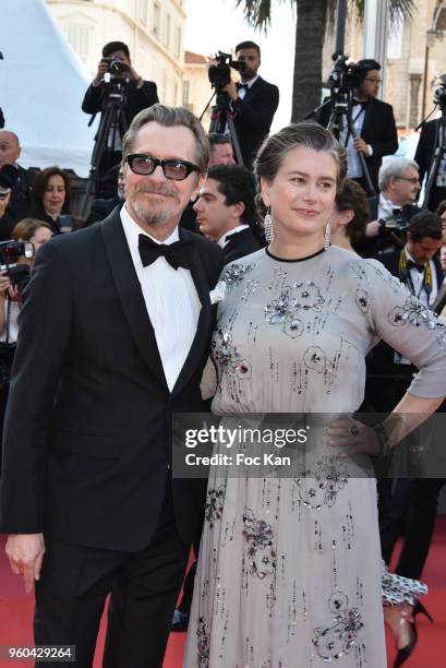 Gary Oldman;Gisele Schmidt attend the Closing Ceremony & screening of 'The Man Who Killed Don Quixote' during the 71st annual Cannes Film Festival at...