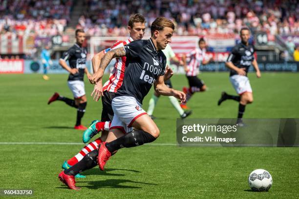 Robert Muhren of Sparta Rotterdam, Nick Bakker of FC Emmen during the Dutch Jupiler League play-offs final match between Sparta Rotterdam and FC...