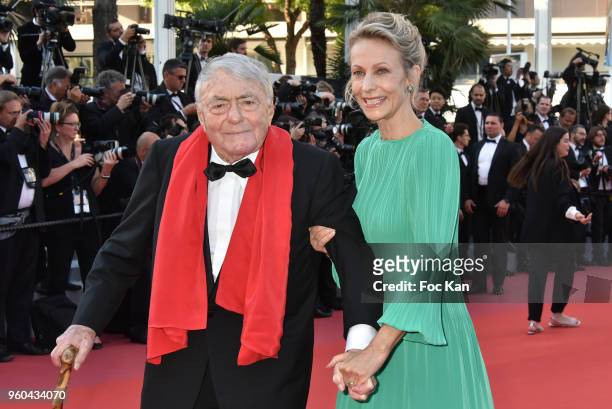 Claude Lanzmann and Iris Van Der Waard attend the Closing Ceremony & screening of 'The Man Who Killed Don Quixote' during the 71st annual Cannes Film...