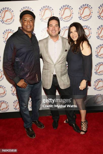 Yankees Four-time World Champion Bernie Williams, Epic Sports and Entertainment CEO and Producer of The Perfect Game Celebration Matt Haines and...