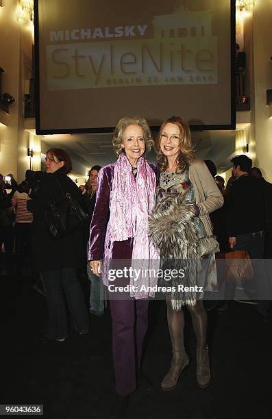 Tita and Isa Countess Of Hardenberg arrives at the Michalsky Style Night during the Mercedes-Benz Fashion Week Berlin Autumn/Winter 2010 at the...