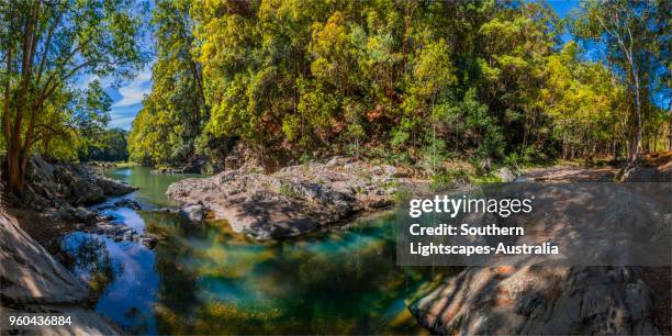 currumbin valley creek rock-pools, gold coast, queensland, australia. - temperate climate stock pictures, royalty-free photos & images