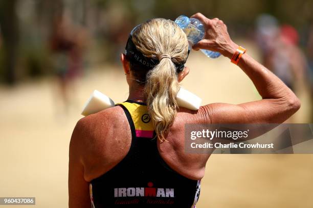 Participants compete in the run leg of the race during IRONMAN 70.3 Barcelona on May 20, 2018 in Barcelona, Spain.