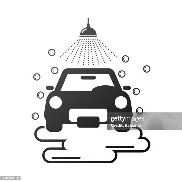 car-waschung - car wash stock-grafiken, -clipart, -cartoons und -symbole