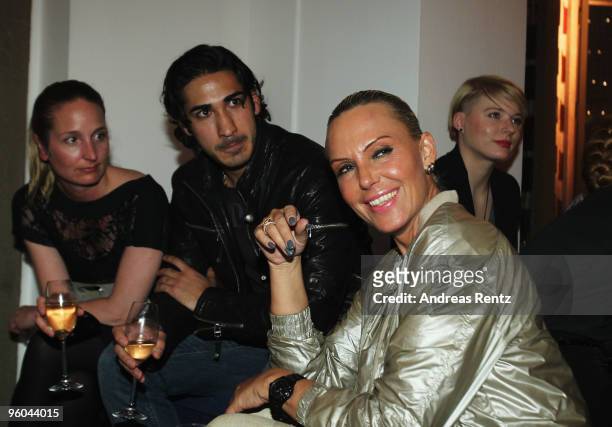 Umut Kekilli and Natascha Ochsenknecht talk during the Michalsky Style Night during the Mercedes-Benz Fashion Week Berlin Autumn/Winter 2010 at the...
