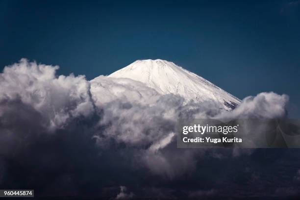 mt. fuji with clouds - fuji hakone izu national park stock pictures, royalty-free photos & images