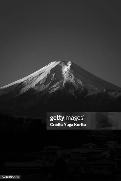 mt. fuji over a village - yuga kurita stock pictures, royalty-free photos & images