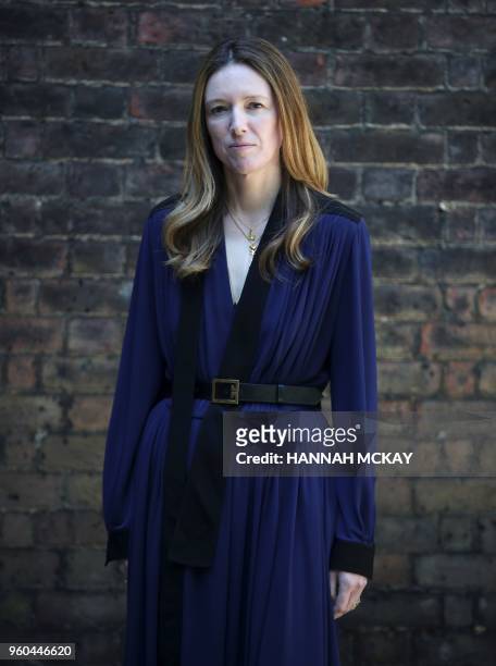 Clare Waight Keller, a fashion designer at Givenchy, poses following an interview at Kensington Palace in London on May 20 the day after Meghan...