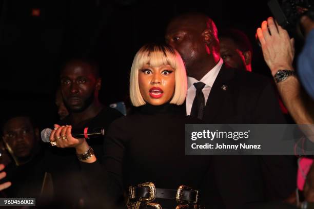 Nicki Minaj Hosts The Highline Ballroom on May 19, 2018 in New York City.