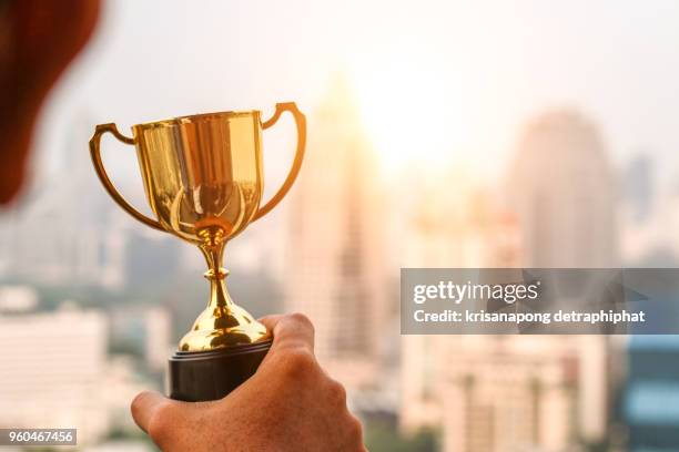 business goals,business concept, - trophy award stock-fotos und bilder