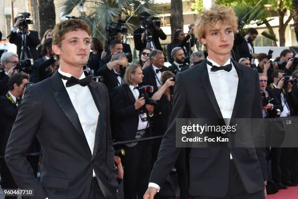 Niels Schneider and Vassili Schneider attend the Closing Ceremony & screening of 'The Man Who Killed Don Quixote' during the 71st annual Cannes Film...