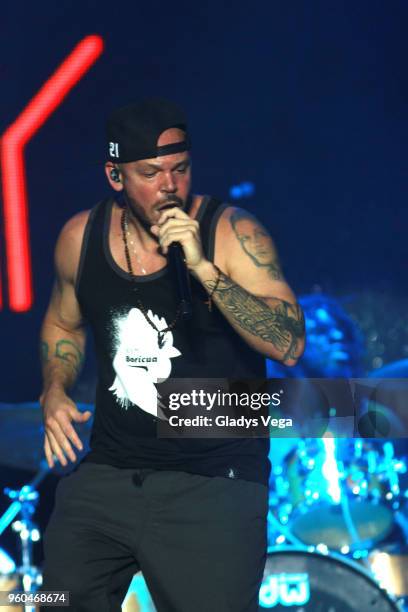 Rene Perez "Residente" performs at Hiram Bithorn Stadium on May 19, 2018 in San Juan, Puerto Rico.