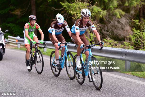 Giulio Ciccone of Italy and Team Bardiani CSF / Nico Denz of Germany and Team AG2R La Mondiale / Mickael Cherel of France and Team AG2R La Mondiale /...