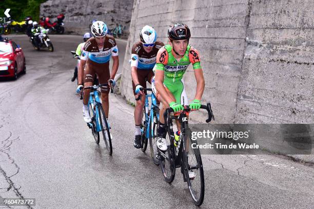 Giulio Ciccone of Italy and Team Bardiani CSF / Nico Denz of Germany and Team AG2R La Mondiale / Mickael Cherel of France and Team AG2R La Mondiale /...