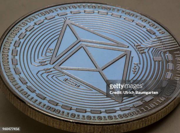 Symbol photo on the topics cryptocurrency, digital currency, power consumption, etc. The picture shows an Ethereum coin .