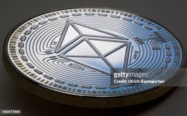 Symbol photo on the topics cryptocurrency, digital currency, power consumption, etc. The picture shows an Ethereum coin .