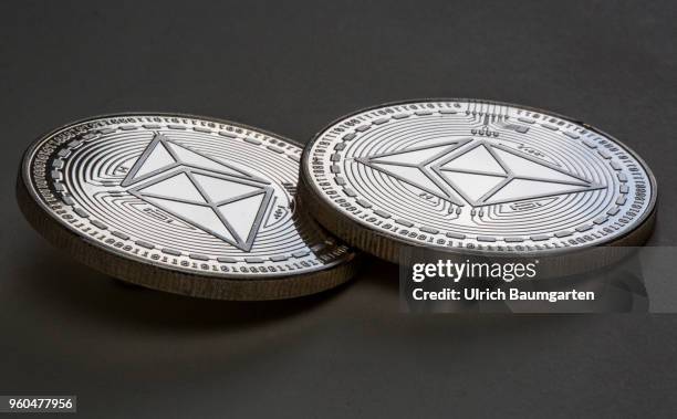 Symbol photo on the topics cryptocurrency, digital currency, power consumption, etc. The photo shows Ethereum coins .