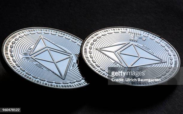 Symbol photo on the topics cryptocurrency, digital currency, power consumption, etc. The photo shows Ethereum coins .