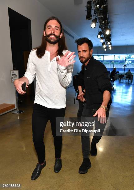 Jonathan Van Ness and Justin Theroux attend Day Two of the Vulture Festival Presented By AT&T at Milk Studios on May 20, 2018 in New York City.