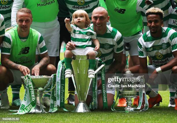 Scott Brown is seen during the Scott Brown testimonial match between Celtic and Republic of Ireland XI at Celtic Park on May 20, 2018 in Glasgow,...