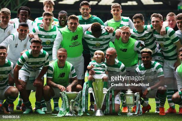 Scott Brown is seen during the Scott Brown testimonial match between Celtic and Republic of Ireland XI at Celtic Park on May 20, 2018 in Glasgow,...