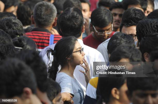 Students coming out after appearing for JEE Advance 2018 exam, on May 20, 2018 in Noida, India. JEE Advance exam held today in two sessions. Paper 1...