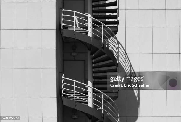 emergency staircase - eric schaeffer stock pictures, royalty-free photos & images