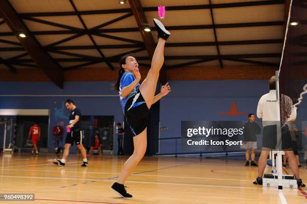 Huang Suet Yan of Hong Kong during the French Open - Shuttlecock Soccer on May 20, 2018 in Paris, France.