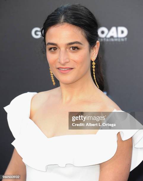 Actress Jenny Slate arrives for the Global Road Entertainment's "Hotel Artemis" Premiere held at Regency Village Theatre on May 19, 2018 in Westwood,...