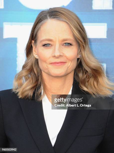 Actress Jodie Foster arrives for the Global Road Entertainment's "Hotel Artemis" Premiere held at Regency Village Theatre on May 19, 2018 in...