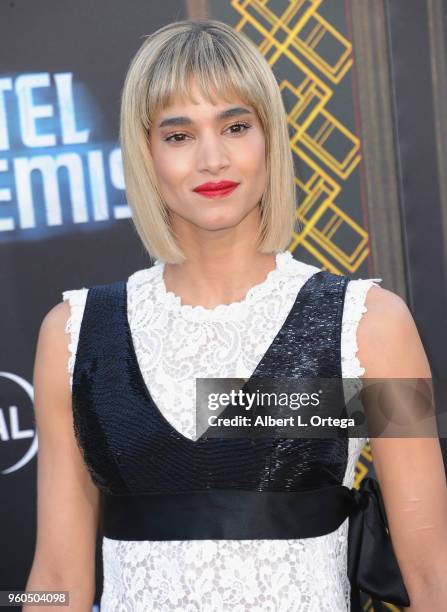 Actress Sofia Boutella arrives for the Global Road Entertainment's "Hotel Artemis" Premiere held at Regency Village Theatre on May 19, 2018 in...