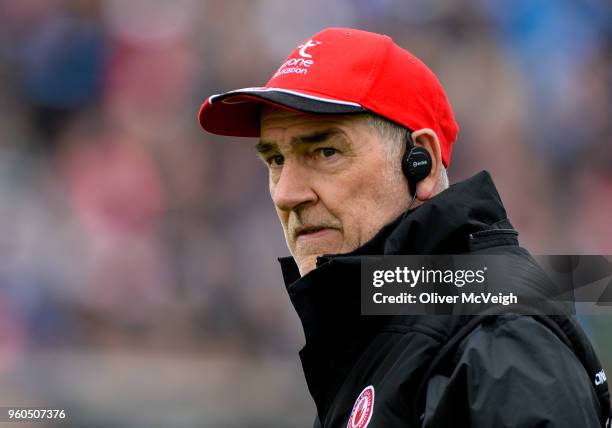 Tyrone , Ireland - 20 May 2018; Tyrone manager Mickey Harte during the Ulster GAA Football Senior Championship Quarter-Final match between Tyrone and...