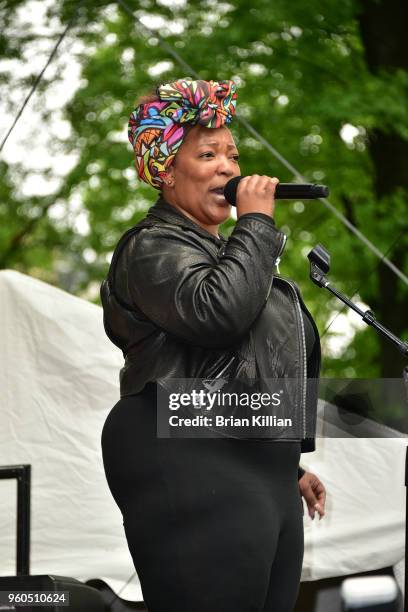 Singer Frenchie Davis performs during the 2018 AIDS Walk New York on May 20, 2018 in New York City.