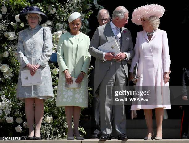 Lady Jane Fellowes, Doria Ragland, Prince Charles, Prince of Wales, Camilla, Duchess of Cornwall, Prince George of Cambridge, Prince William, Duke of...
