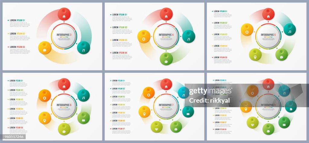 Rotating Circle Chart Templates Infographic Designs Visualization ...