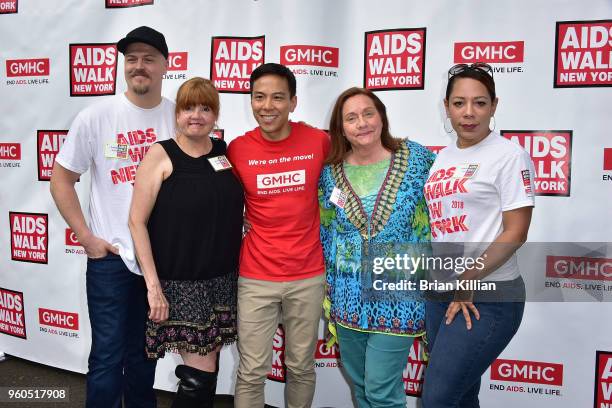 Hunter Emery, Annie Golden, Kelsey Louie, Dale Soules, and Selenis Leyva attend the 2018 AIDS Walk New York on May 20, 2018 in New York City.