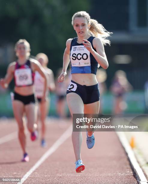 Jemma Reekie in the 1500m during the Loughborough International Athletics Meeting at the Paula Radcliffe Stadium, Loughborough. PRESS ASSOCIATION...