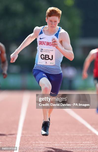 Charlie Dobson in the 200m during the Loughborough International Athletics Meeting at the Paula Radcliffe Stadium, Loughborough. PRESS ASSOCIATION...