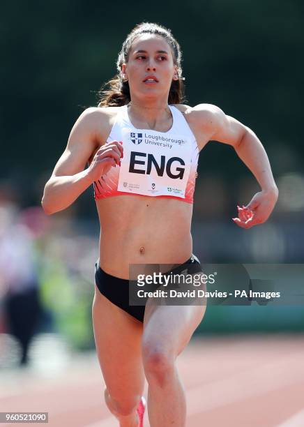 Maya Bruney in the 200m during the Loughborough International Athletics Meeting at the Paula Radcliffe Stadium, Loughborough. PRESS ASSOCIATION...