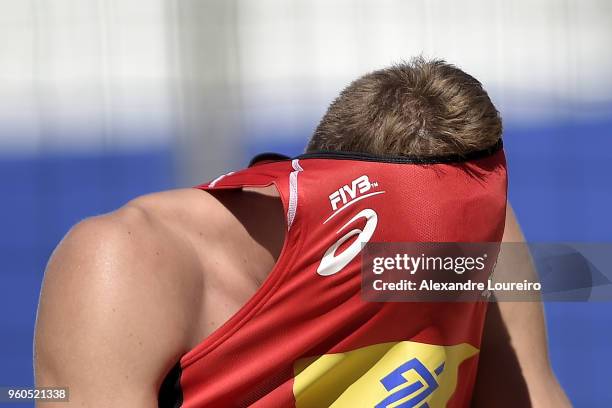 Anders Berntsen Mol of Norway in action during the main draw Menâs FInal match against Evandro Goncalves and Andre Loyola Stein of Brazil at Meia...