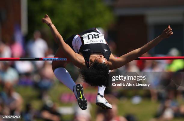 Nakita Gray competes in the Women's High Jump during the Loughborough International Athletics event on May 20, 2018 in Loughborough, England.